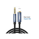 UGREEN 3.5mm Male to Female Extension Audio Cable - Nylon Braided,1.5M Black | 40674