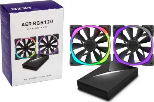 NZXT Aer RGB 2 Twin Starter KIT , 2x RGB Fans with HUE Controller - Image 12