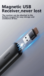 UGREEN Laser Pointer Wireless Remote Controller Presenter - 50654 ; Compatible with Windows, Mac OS, and Linux ; control with a range of up to 100m.