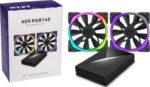 NZXT 140mm x2 Aer RGB LED Fans with HUE+ Controller (Bundle Pack) | RF-AR140-C1 - Image 8