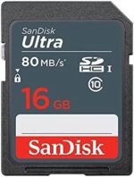 16GB SD Camera Memory Card  SanDisk 16GB Ultra SDHC UHS-I Class 10 Memory Card 80MB/s U1, Full HD, SD Camera Card SDSDUNS-016G-GN3IN 