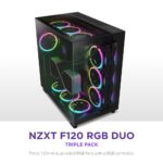 NZXT F120 RGB Duo Triple Pack - 3 x 120mm Dual-Sided RGB Fans with RGB Controller - BLACK - Image 9