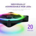 NZXT F120 RGB Duo Triple Pack - 3 x 120mm Dual-Sided RGB Fans with RGB Controller - BLACK - Image 8