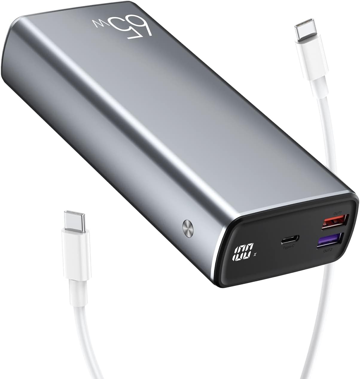 Portable Laptop Charger USB Power Bank  Portable Laptop Charger, PD 65W 30000mAh Power Bank USB C Fast Charging 3-Ports External Battery Pack Portable Charger Compatible with MacBook, , iPad, Tablets, iPhone, Galaxy, Android - UNIVERSAL COMPATIBILITY
