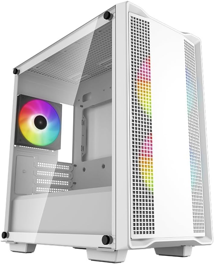 The CC360 M-ATX case offers new and experienced builders a perfect start with great component compatibility and high-quality features. Well equipped with 3 120mm ARGB fans, an airflow front panel, and a mesh top panel, the CC360 provides excellent airflow through the entire chassis. Enough space to support high-performance AIO liquid coolers with room for a 360mm radiator in front or a 240mm radiator on top. Cooling fan support for up to 6x 120mm or 4x 140mm. Install up to 2x 2.5” SSDs directly on the backplate and 2x 3.5” HDDs underneath the shroud in a removeable drive cage for adjustability. Easily access USB3.0, USB 2.0, and audio ports from the front I/O panel. Supports cpu coolers up to 165mm, GPUs up to 320mm, and PSUs up to 170mm.