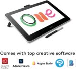 Wacom One Creative Pen Display with free software (for sketching, drawing on screen, 13.3 inch full HD display (1920 x 1080), pen precision) - ideal for home office & e-learning