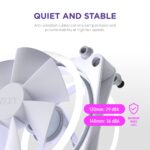 NZXT F120 RGB Duo - 120mm Dual-Sided RGB Fan – 20 Individually Addressable LEDs – Balanced Airflow and Static Pressure – Fluid Dynamic Bearing – PWM Control – Anti-Vibration Rubber Corners – White