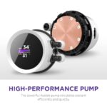 NZXT Kraken 360 RGB - 360mm AIO CPU Liquid Cooler - RL-KR360-W1 - Customizable 1.54" Square LCD Display for Images, Performance Metrics - High-Performance Pump - White