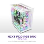 NZXT F120RGB Duo - 120mm Dual-sided RGB Fan - Triple Pack (White) w/RGB Controller - Image 9