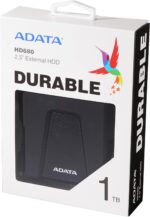 ADATA  EXTERNAL HDD  1TB  2.5" USB 3.2 HD680  Military-Grade Shock-Proof External Portable Hard Drive Black (AHD680-1TU31-CBK) 