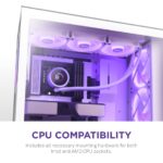 NZXT Kraken 360 RGB - 360mm AIO CPU Liquid Cooler - RL-KR360-W1 - Customizable 1.54" Square LCD Display for Images, Performance Metrics - High-Performance Pump - White