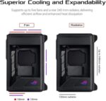 ASUS ROG Z11 Mini-ITX/DTX Gaming Case with Patented 11° Tilt Design, Compatible with ATX Power Supply,3-Slot Graphics, Front I/O USB 3.2 Gen 2 Type-C, 2x USB 3.2 Gen 1 Type-A and ARGB Control Button