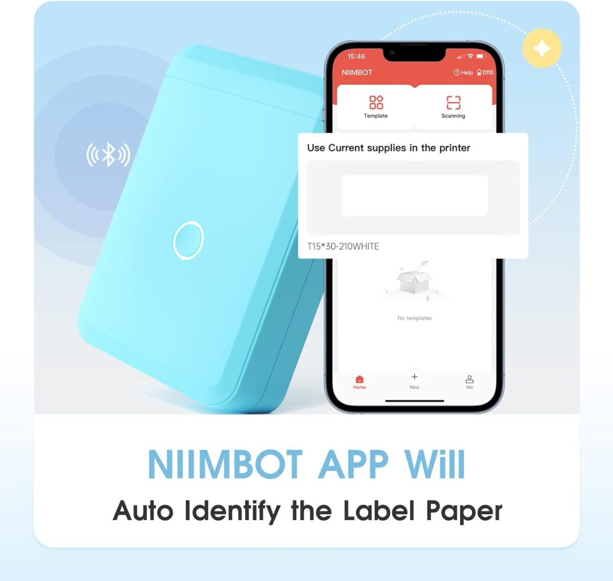 NIIMBOT D110 THERMAL Label PRINTER BLUE