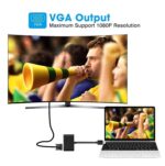 USB 3.0 HDMI  VGA CONVERTER ADAPTOR USB 3.0 to HDMI & VGA, 2 in 1 Adapter USB 3.0 to VGA/HDMI Adapter Converter Dual Multi External Display Sync Output 4K HD 1080P Support Windows 7 8 10 ONLY for Windows