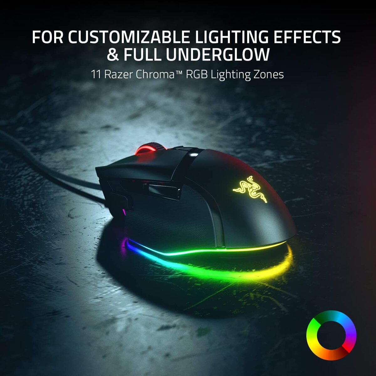 61Y-Zb0WVtL._AC_SL1500_ Razer Basilisk V3 Customizable Ergonomic Gaming Mouse: Fastest Gaming Mouse Switch - Chroma RGB Lighting - 26K DPI Optical Sensor -Classic Black