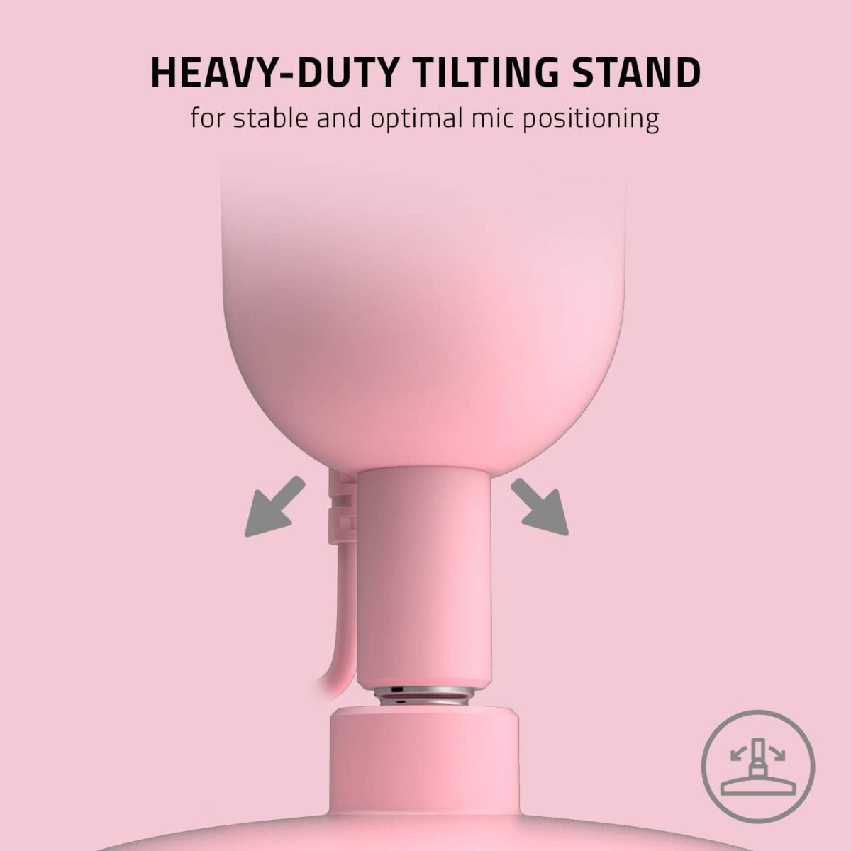 Razer Seiren Mini USB Condenser Microphone: for Streaming and Gaming on PC - Professional Recording Quality - Precise Supercardioid Pickup Pattern - Tilting Stand - Shock Resistant - Quartz Pink