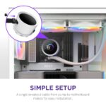 NZXT Kraken 360 RGB - 360mm AIO CPU Liquid Cooler - RL-KR360-W1 - Customizable 1.54" Square LCD Display for Images, Performance Metrics - High-Performance Pump - White