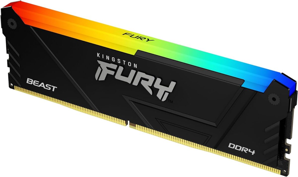 RAM Kingston FURY Beast 16GB 3200MT/s DDR4 CL16 Desktop Memory Single Module | Intel XMP | AMD Ryzen | Plug n Play | RGB Infrared Syncing | KF432C16BB12A/16
