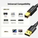 UGREEN 10350 USB Printer Cable - USB A to 2.0 USB B 1.5M High-Speed Printer Cord Compatible with Hp, Canon, , Samsung, Dell, Epson, Lexmark, Xerox, Piano