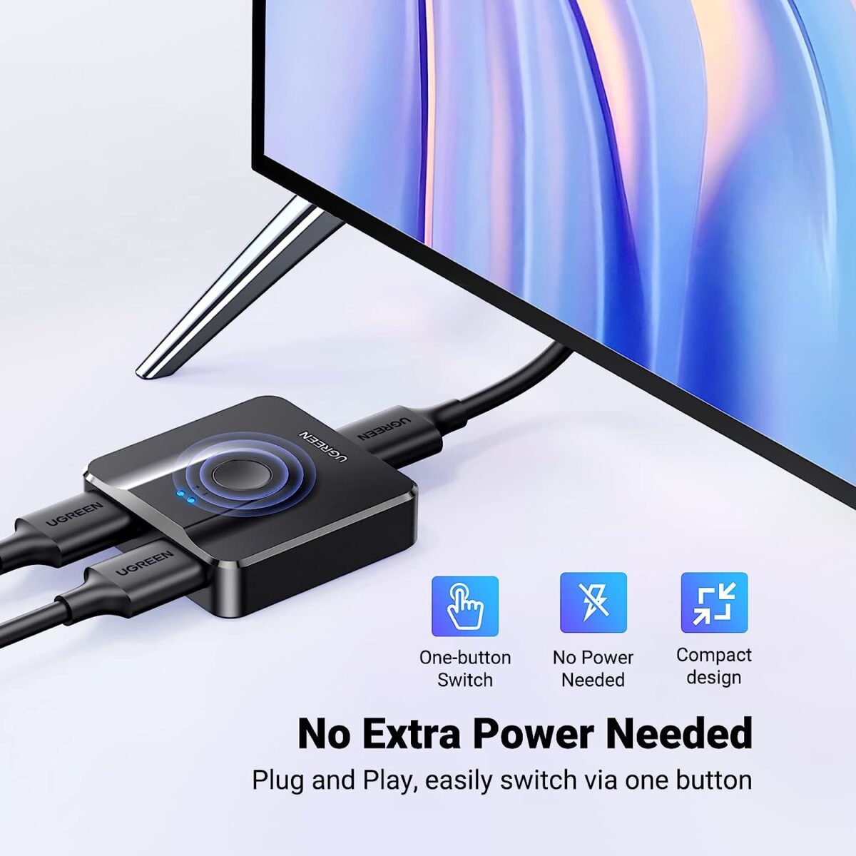 UGREEN HDMI BI-DIRECTIONAL SWITCH 2 PORTS 4K 60HZ