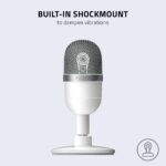 Razer Seiren Mini USB Condenser Microphone: for Streaming and Gaming on PC - Professional Recording Quality - Precise Supercardioid Pickup Pattern - Tilting Stand - Shock Resistant - Mercury White