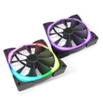 NZXT AER RGB 2 120mm Case Fans Twin Starter Pack with Hue 2 Black  HF-2812C-D1 - Image 3