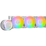 MSI MAG CORELIQUID E360 WHITE AIO CPU Liquid Cooler | 3 Phase Pump Motor | 360 Radiator with Radiator Pump | 3 ARGB Fans | 12 Pathway Heat Dessipation | Solar Eclipse RGB | LGA 1700 and AM5 Compatible