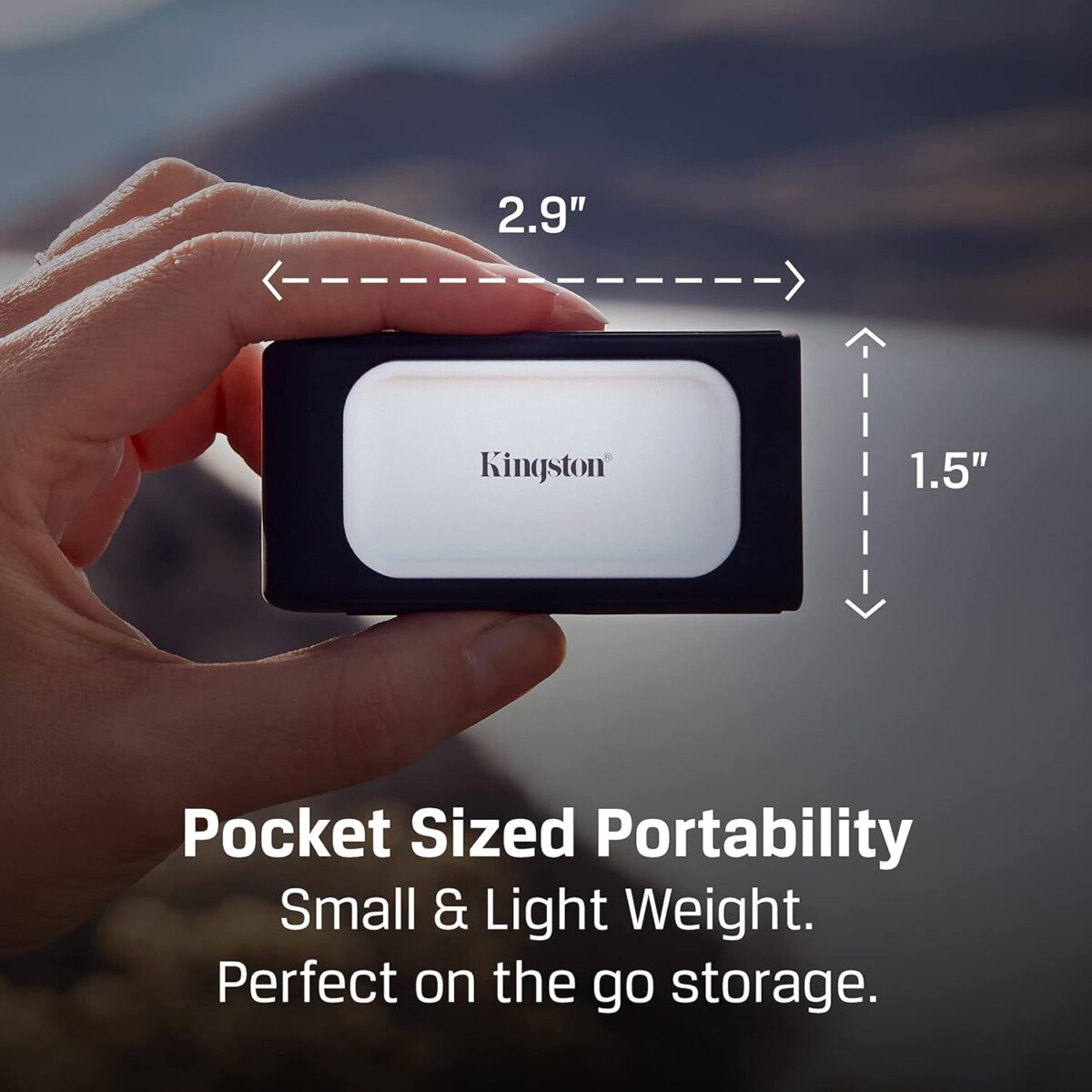 Kingston XS2000 4TB High Performance Portable SSD with USB-C | Pocket-Sized | USB 3.2 Gen 2x2 | External Solid State Drive | Up to 2000MB/s | SXS2000/4000G