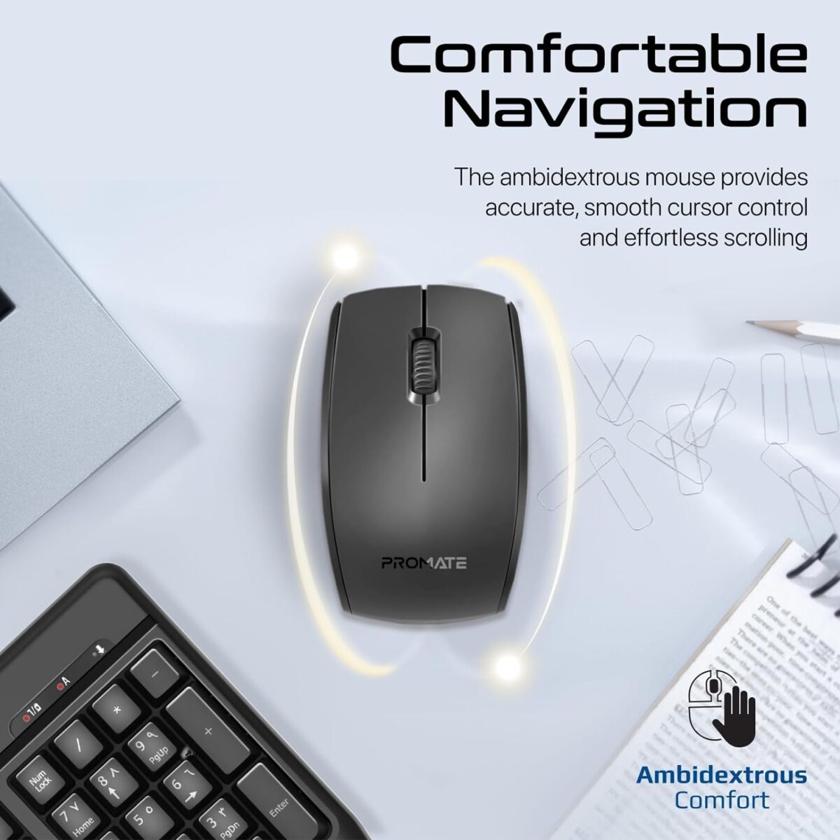  ERGONOMIC WIRELESS Keyboard and Mouse Combo