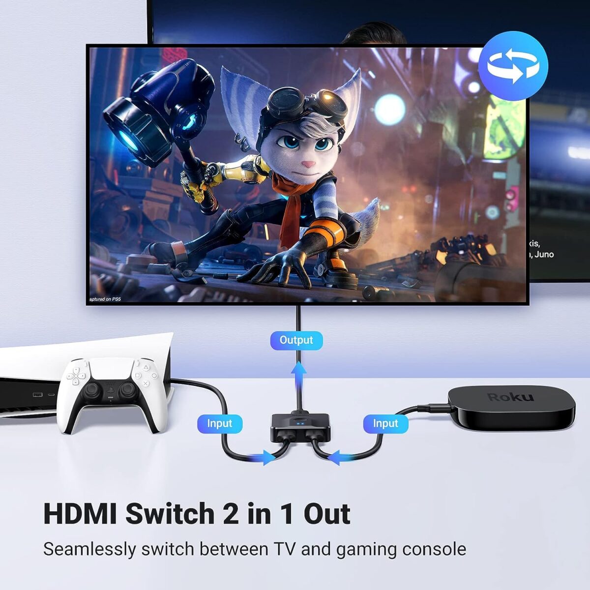 UGREEN HDMI BI-DIRECTIONAL SWITCH 2 PORTS 4K 60HZ