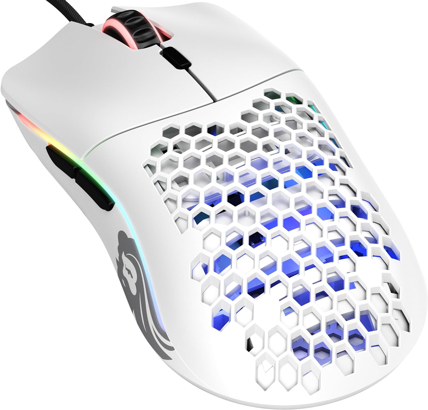 Glorious Gaming Model O Wired  WHITE Glorious Gaming Model O Wired Gaming Mouse 67g Superlight Honeycomb Design, RGB, Pixart 3360 Sensor, Omron Switches, Ambidextrous - Matte White