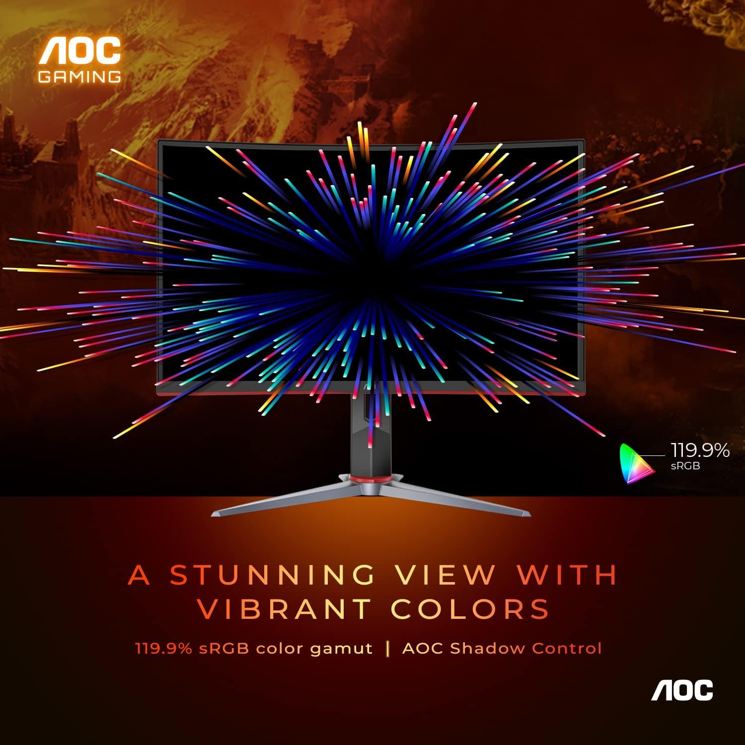 Screen Size 27 Inches Display Resolution Maximum 1920 x 1080 Pixels Brand AOC Special Feature Height Adjustment, Adaptive Sync, Frameless, Flicker-Free, Curved Refresh Rate 240 Hz