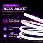 NETLINK Cat 6 Cable 300m - Cat6 Riser (CMR) - 4 Pairs UTP Solid Conductors - 23AWG 550MHz, 1Gbps High Speed Fluke Tested - Bulk Ethernet Cable - (White)