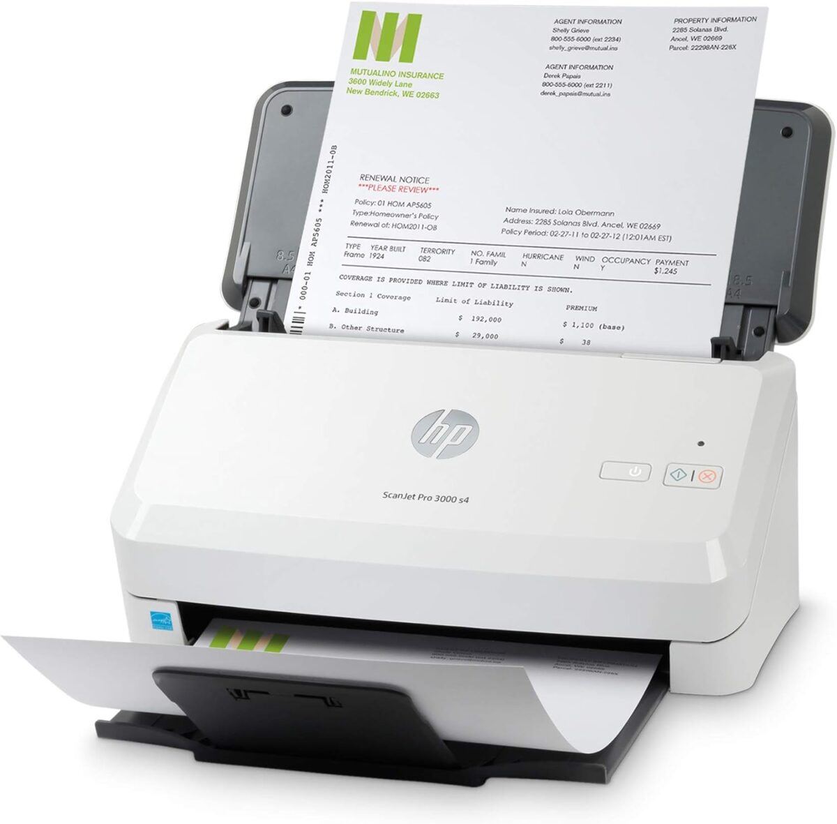 HP ScanJet Pro 3000 s4 Sheet Feed Scanner ; Document scanner ; Max. Paper format A4 ; Scan volume/day (max.): 4,000 pages ; Scan speed (max.): 40.0 ppm