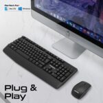 Enhanced Productivity: ProCombo-14 combines an ergonomic multimedia keyboard with a palm rest and an ambidextrous mouse that boosts productivity and enhances your desk. ⌨️Wireless Freedom: Get a stable and secure wireless connection up to 10 meters away with this wireless keyboard and mouse combo.