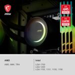 MSI MAG CORELIQUID E360 - AIO RGB CPU Liquid Cooler - 360mm Radiator - 3 x 120mm ARGB PWN Fans. - Image 3