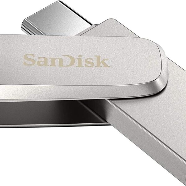 SanDisk Ultra Dual Drive Luxe USB Type-C 128GB  and USB Type-A connector for Smartphones, Tablets, and Computers – High Speed USB 3.1