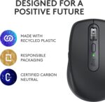 Logitech MX Anywhere 3S Compact Wireless Mouse, Fast Scrolling, 8K DPI Tracking, Quiet Clicks, USB C, Bluetooth, Windows PC, Linux, Chrome, Mac - Graphite