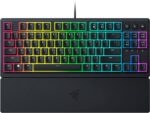 Razer Ornata V3 TKL Gaming Keyboard: Low-Profile Keys - Mecha-Membrane Switches - UV-Coated Keycaps - Backlit Media Keys - 8-Zone RGB Lighting - Spill-Resistant - Magnetic Wrist Wrest - Classic Black