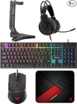 Fantech P51 5 in 1 Power Bundle : Flash HQ53 Headset , Tower II AC304 Headset Stand , Shikari K515 Gaming Keyboard , Vigil MP356 Mousepad , Crypto VX7 Gaming Mouse