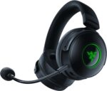 Razer Kraken V3 Pro HyperSense Wireless Gaming Headset w/Haptic Technology: Triforce Titanium 50mm Drivers - THX Spatial Audio - HyperSpeed Wireless - Hybrid Fabric & Leatherette Memory Foam Cushions