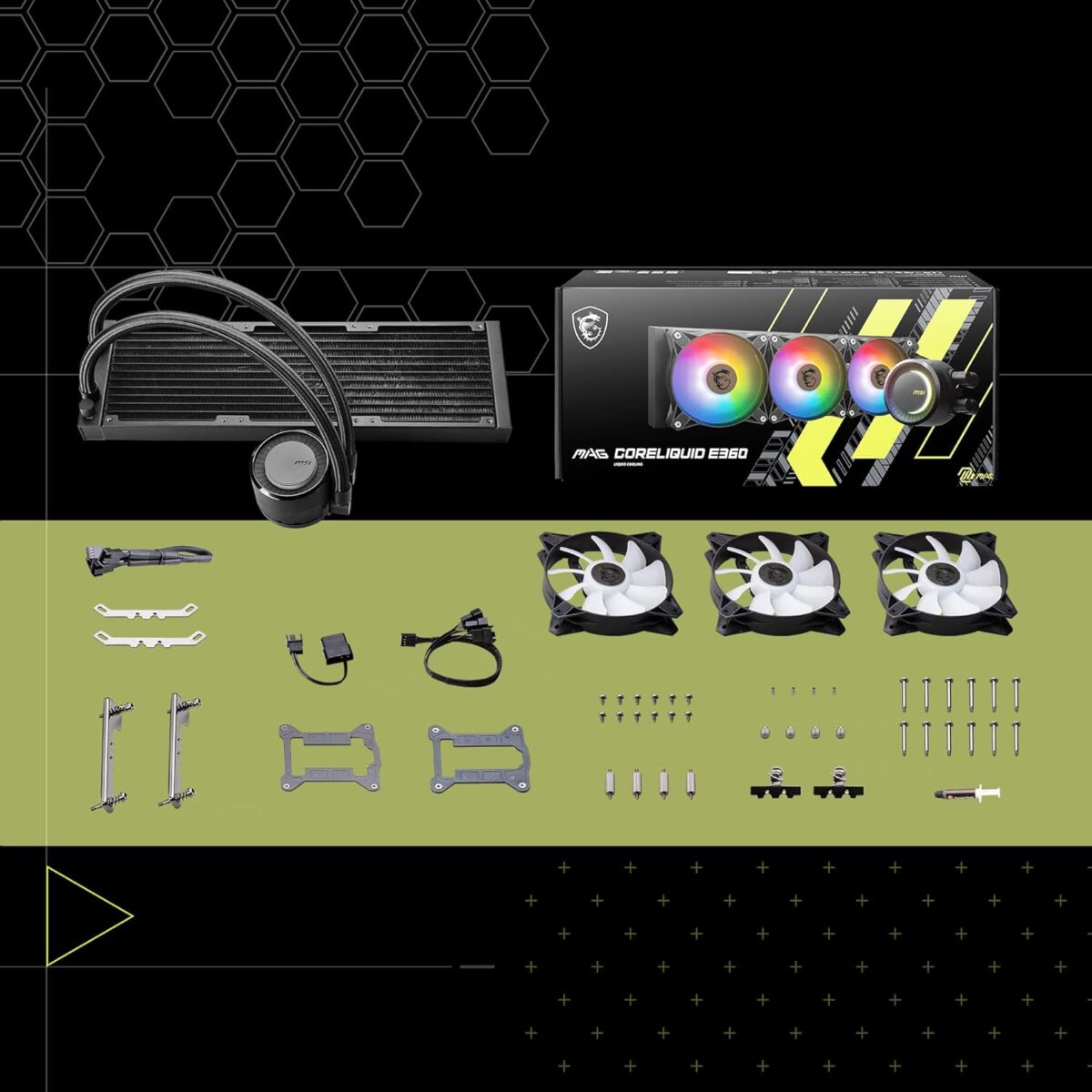 Brand MSI Cooling Method Water Compatible Devices Radiator Noise Level 18 dB Maximum Rotational Speed 1200 RPM