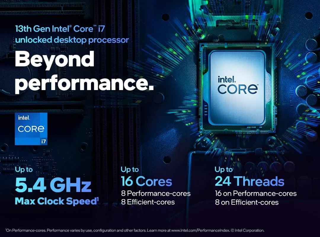 Intel Core i7-13700KF Gaming Desktop Processor 16 cores (8 P-cores + 8 E-cores)
