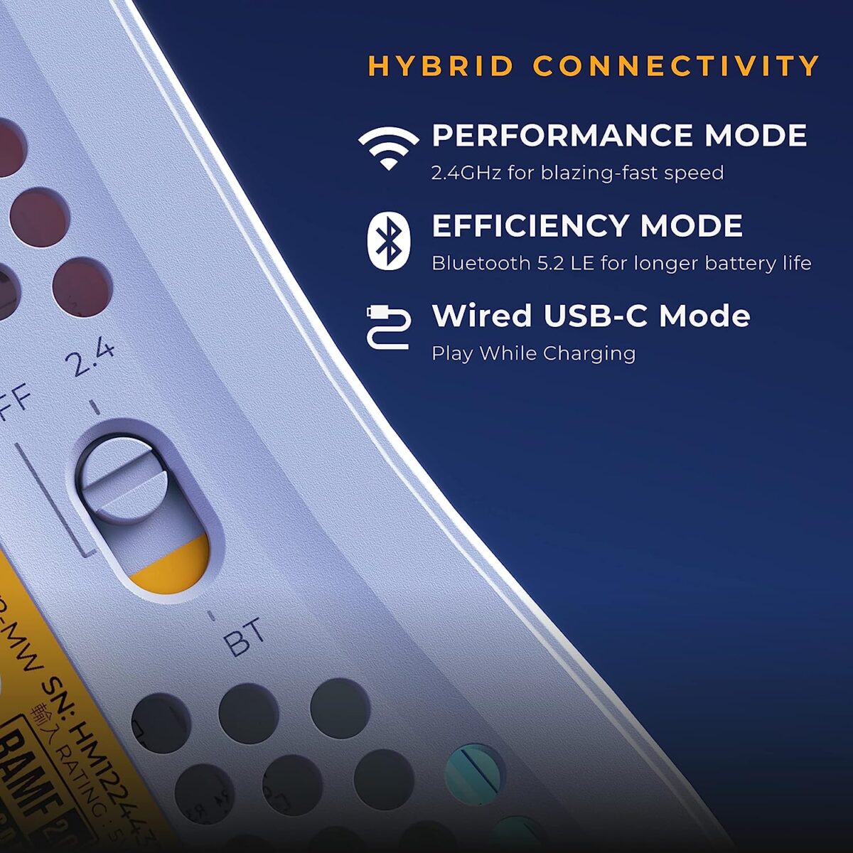 Glorious Model O 2 , Wireless Gaming Mouse (White) Triple Mode , 2.4GHz, Bluetooth, USB-C, 26K DPI Sensor, 210h Battery Life, 6 Programmable Buttons, Gaming Accessories for PC, Laptop, Mac Glorious Model Wireless Gaming Mouse White