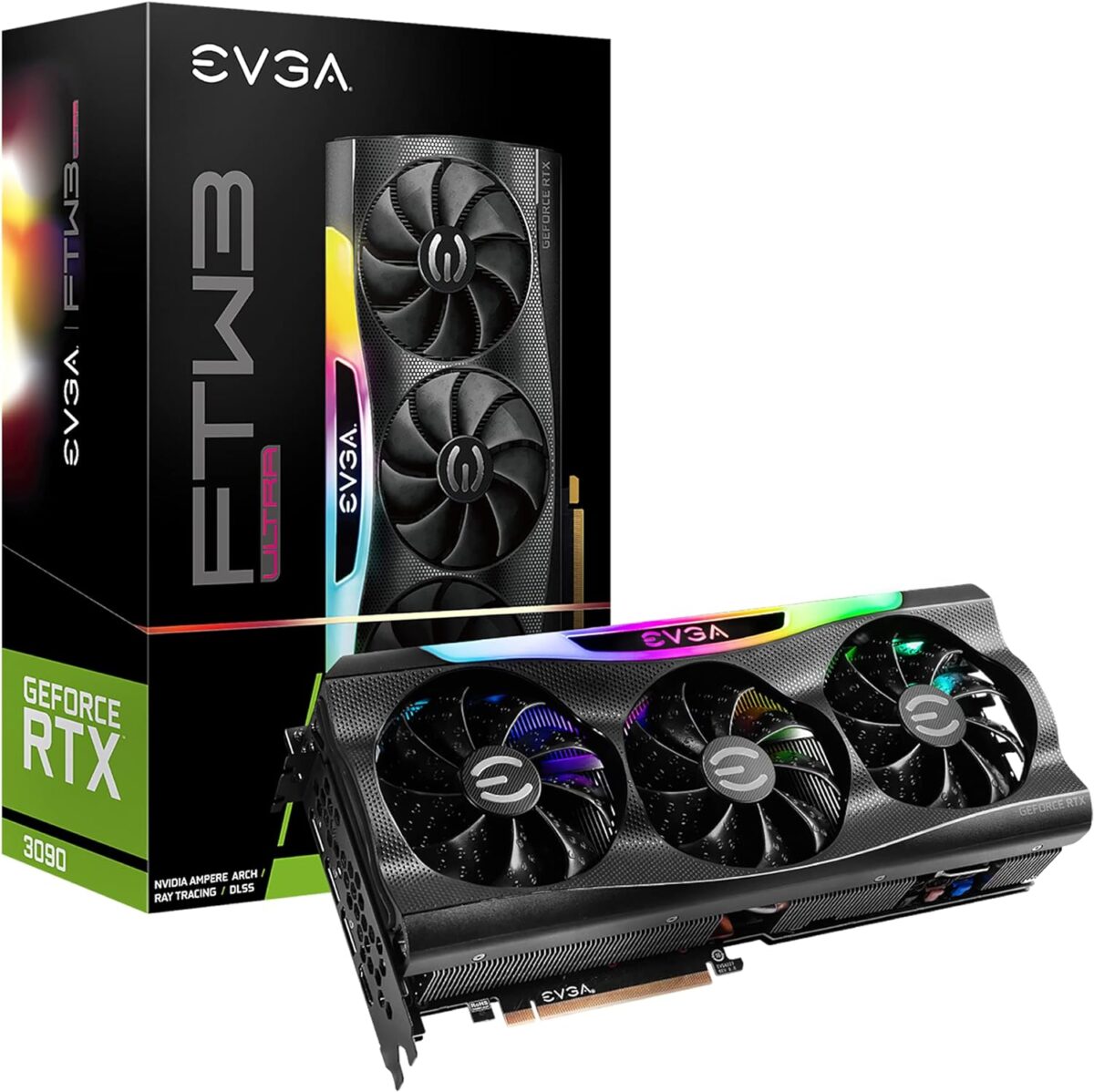 81QuOSSvYAS._AC_SL1500_ EVGA GeForce RTX 3090 FTW3 Ultra Gaming, 24GB GDDR6X, iCX3 Technology, ARGB LED, Metal Backplate, 24G-P5-3987-KR