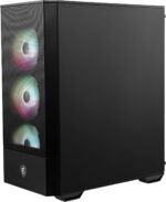 MSI MAG Forge 112R Mid-Tower PC Case - Tempered Glass, ATX, Micro-ATX & Mini-ITX Capacity, Front Mesh Panel, 4 x 120mm ARGB Fans with Hub Controller, Magnetic Dust Filter, USB 3.2 Gen 1 Type-A Ports