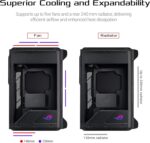 ASUS ROG Z11 Mini-ITX/DTX Gaming Case with Patented 11° Tilt Design, Compatible with ATX Power Supply,3-Slot Graphics, Front I/O USB 3.2 Gen 2 Type-C, 2x USB 3.2 Gen 1 Type-A and ARGB Control Button