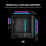 Argus M4 MID Tower CASE BLACK GAMDIAS Argus M4 MID GAMING Tower CASE  , 1 Built-in 140mm Front Fan and 120mm Rear Fan , Sync with 5V ARGB Motherboard , Tempered Glass , Motherboards up to ATX - BLACK