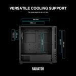 Argus M4 MID Tower CASE BLACK GAMDIAS Argus M4 MID GAMING Tower CASE  , 1 Built-in 140mm Front Fan and 120mm Rear Fan , Sync with 5V ARGB Motherboard , Tempered Glass , Motherboards up to ATX - BLACK