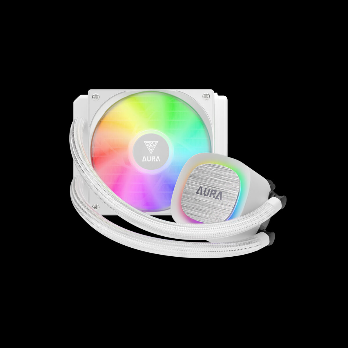 Gamdias Aura GL-120 | Liquid CPU Cooler | RGB Stream Lighting | Hydraulic Bearing PWM Fan | COMPATIBLE INTEL & RYZRN | Pump up to 2700 RPM - WHITE